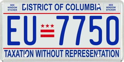 DC license plate EU7750