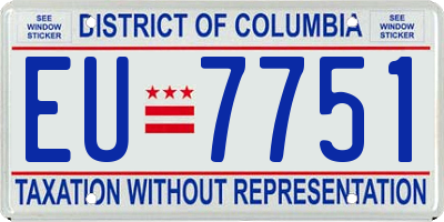 DC license plate EU7751