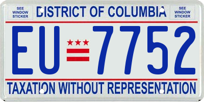 DC license plate EU7752