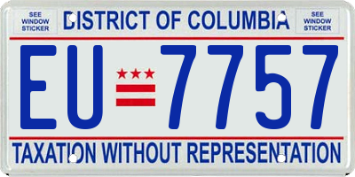 DC license plate EU7757
