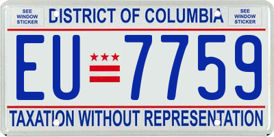 DC license plate EU7759