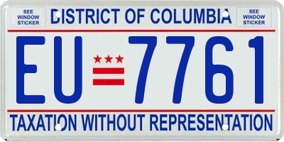 DC license plate EU7761