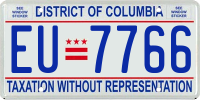 DC license plate EU7766