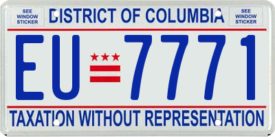 DC license plate EU7771