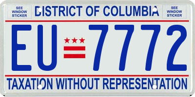 DC license plate EU7772