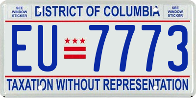 DC license plate EU7773