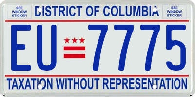 DC license plate EU7775