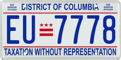 DC license plate EU7778