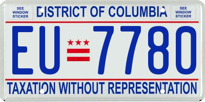 DC license plate EU7780