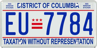 DC license plate EU7784