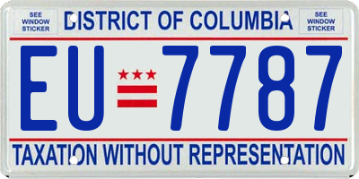 DC license plate EU7787