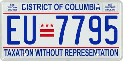 DC license plate EU7795