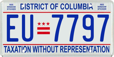 DC license plate EU7797