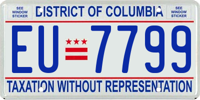 DC license plate EU7799