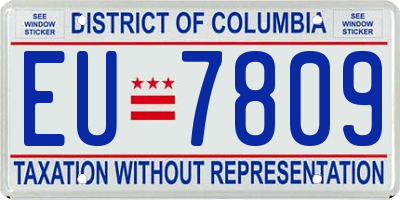 DC license plate EU7809