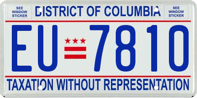 DC license plate EU7810