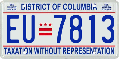 DC license plate EU7813