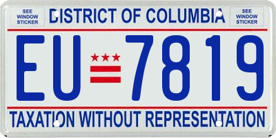 DC license plate EU7819