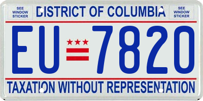 DC license plate EU7820