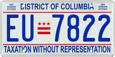 DC license plate EU7822