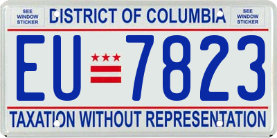 DC license plate EU7823