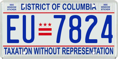 DC license plate EU7824