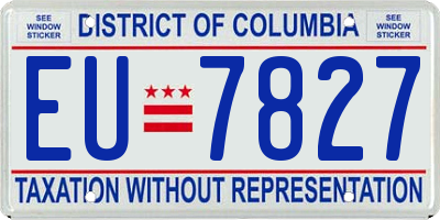DC license plate EU7827