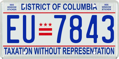 DC license plate EU7843