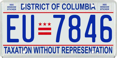 DC license plate EU7846