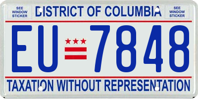 DC license plate EU7848