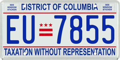 DC license plate EU7855