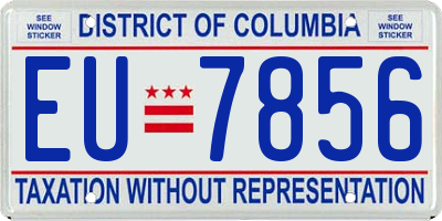 DC license plate EU7856