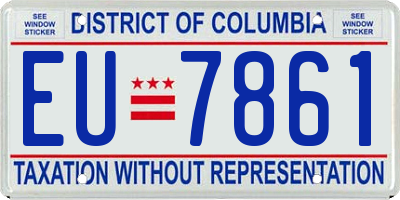 DC license plate EU7861