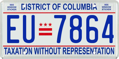 DC license plate EU7864