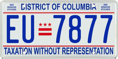 DC license plate EU7877