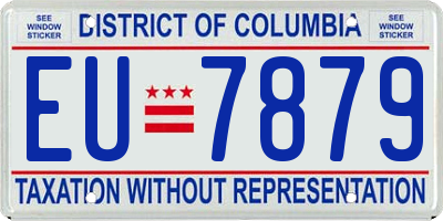 DC license plate EU7879