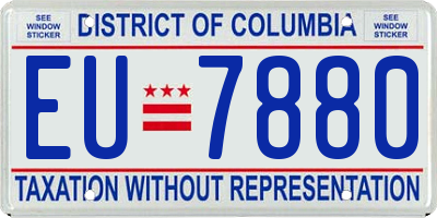 DC license plate EU7880