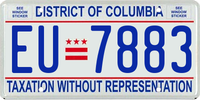 DC license plate EU7883