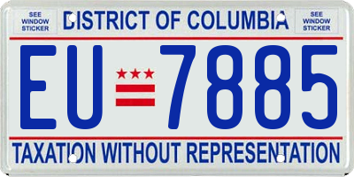DC license plate EU7885