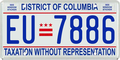 DC license plate EU7886