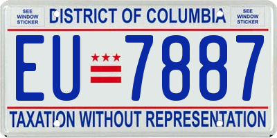 DC license plate EU7887