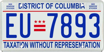 DC license plate EU7893