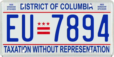DC license plate EU7894