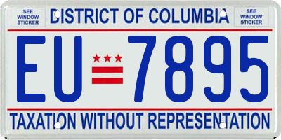 DC license plate EU7895