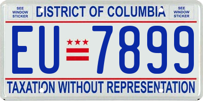 DC license plate EU7899