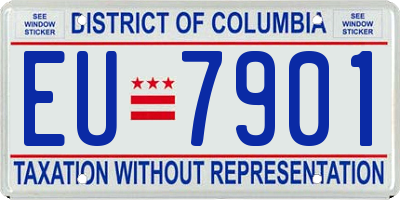 DC license plate EU7901