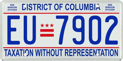 DC license plate EU7902