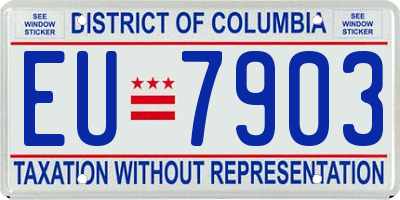 DC license plate EU7903