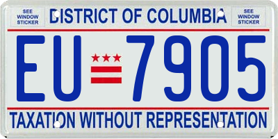 DC license plate EU7905