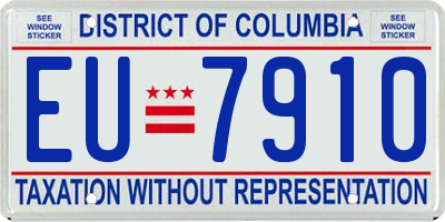 DC license plate EU7910